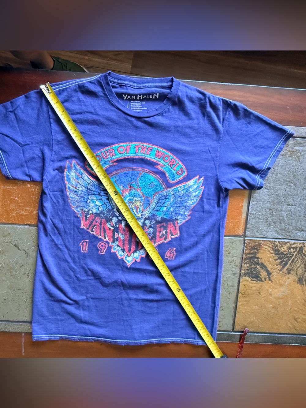 Van Halen 100% cotton t shirt 1984 tour rock concert band distressed preloved M